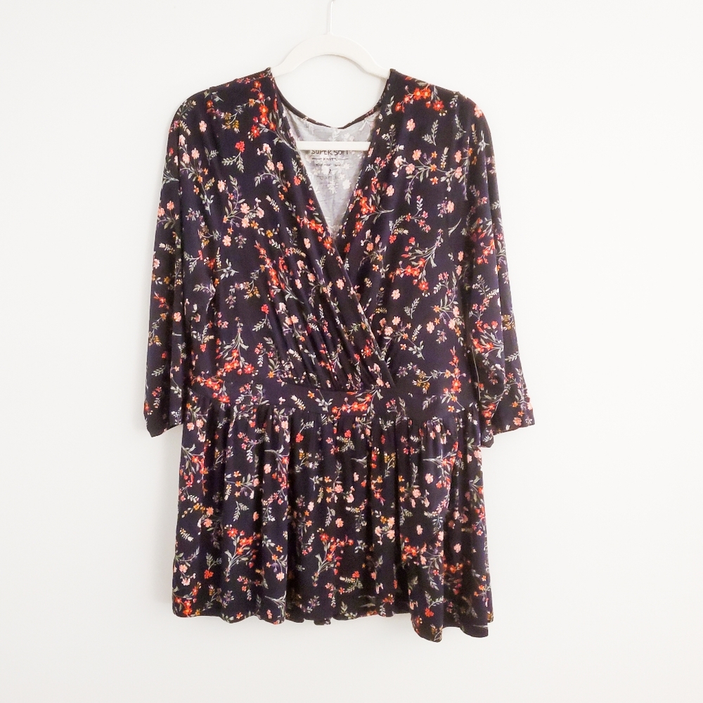 Torrid Knit Faux Wrap Blouse